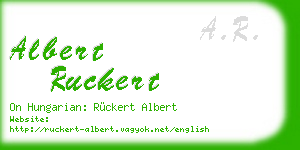 albert ruckert business card
